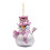 Pink Snowman Ornament Vintage Acrylic 1 pc 1
