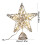 Lighted 3D Golden Star Tree Topper with Clear Plug-in Lights 3