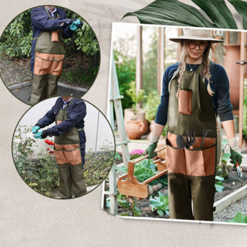 Heavy Duty Oxford Cloth Garden Apron with Multiple Deep 2