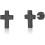 Stud Earrings Hypoallergenic Minimalist Flatback Cross Bolt 1