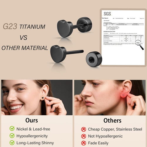 Dot Stud Earrings Nickel-Free Hypoallergenic 1 Pair 2