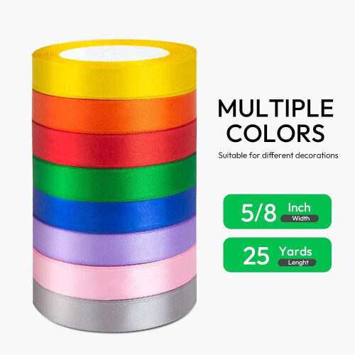 Polyester Satin Ribbon Single-Faced 25mm 1