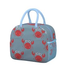 Crab Lunch Tote Leakproof Zipper Cooler Bag for Men and