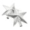 Silver Plastic Christmas Tree Star Topper 2 Pieces 6