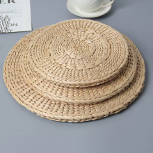 Round Woven Placemats Handmade Natural Wicker 3 pcs 18 25