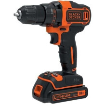 Black - Decker BDCDD186K-QW Akku-Bohrschrauber-Set 18 V kabellos mit Ladegerät/Batterie 1,5 Ah