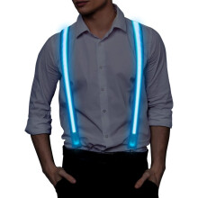 LED Neckties Bowties Suspenders Glow-in-the-Dark Adjustable