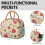 Strawberry Portable Lunch Bag with Pockets Large Cooler Tote 6