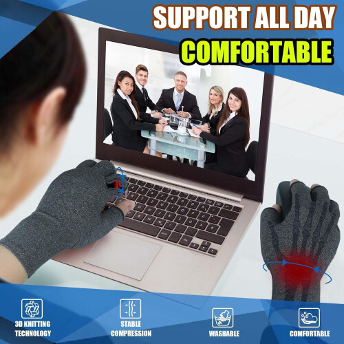 AIGIA Fingerless Compression Gloves for Men and Women 2 2