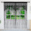Triani string door privacy lace curtain black 100x200cm 6