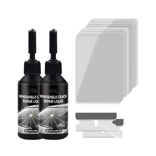 Windshield Crack Repair Kit with Glass Repair Liquid for 1