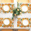 Rustic Linen Fruit Placemats 12x18 inch 4 pcs 6