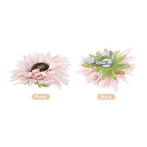 Flower Curtain Tiebacks Multi-Color Fabric and Metal 2 2