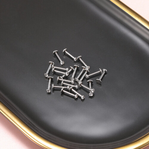 Surgical Steel Lip Ring Crystal Labret Piercing 20 pcs 1