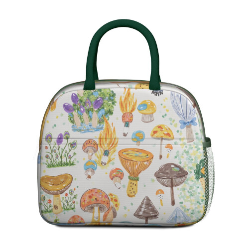 Lunch Tote Bag Leakproof Mushroom Design 1 Pack 1