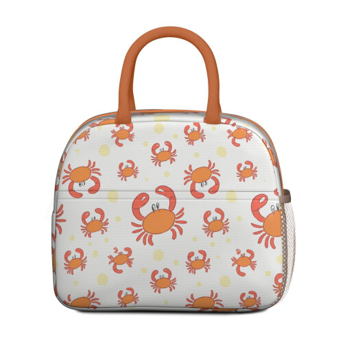 Crab Lunch Tote Bag Leakproof Zipper 1 Pack 1