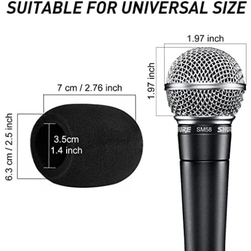 Foam Windscreen for Handheld Microphone 5 Pack 1
