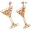 Rhinestone Champagne Bottle Stud Earrings 1 Pair 1