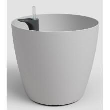 Blumentopf San Remo SWS 30 MA - Kunststoff - Hellgrau - Ø30,5 x H27 cm - 14,5 L - Innen/Außen - ARTEVASI