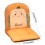 Expression Seat Cushion Backrest 30x14 inch Orange Polyester 2