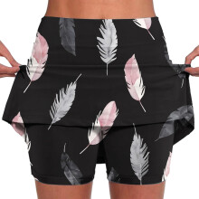 Women's Floral Print Athletic Skorts with Elastic Waist