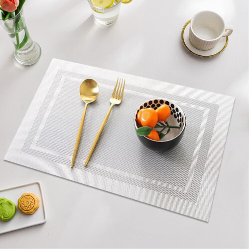 European Style PVC Western Placemat White 1