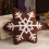 3D Snowflake Christmas Throw Pillow Winter Plush Decor 1