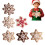 3D Snowflake Christmas Throw Pillow Winter Plush Decor 2