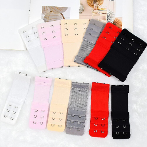Bra Extender Women's Elastic 3 Rows 3 Hooks 6 Colors 1