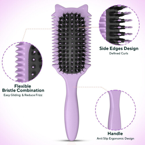Curl Defining Brush for Curls Waves Coils Green 2PCS 2