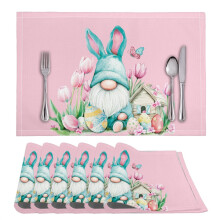 Easter Table Mats Set of 6 Washable Heat-Resistant Non-Slip