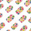 Square Press-On Nail Flowers 24pcs, 12 Sizes 5