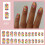 Square Press-On Nail Flowers 24pcs, 12 Sizes 8