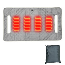 Heated Seat Cushion for Golf Cart Gray 52x32 inch 4-zone