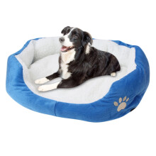 Dog Fleece Bed Mat for Small Pets 45x35cm Gray Green Blue