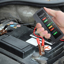 Red Car Battery Tester Lightweight Pure Copper Plated