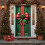 Santa Pattern Christmas Door Curtain 35x71 Inch 1