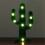 LED Cactus Lamp Green Battery Operated 8 LED 4