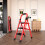 Heavy Duty Folding Ladder Steel 450 lb Capacity 6