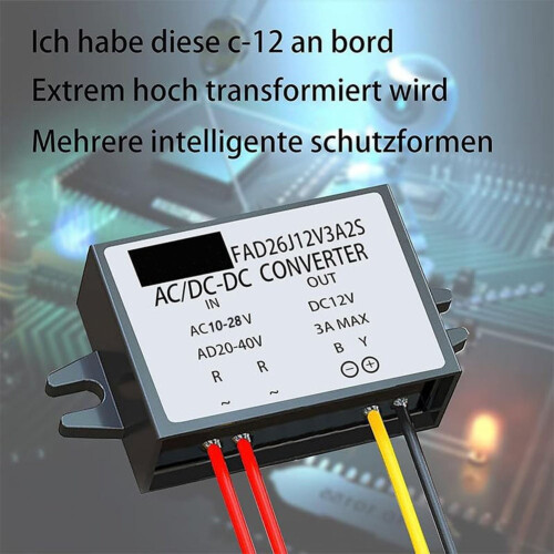 AC-DC Converter 12V AC to 12V DC IP68 Waterproof 2