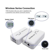 Audio Amplifier Home Power 15W X2 Amplifier for Bathroom Sound System Wall Ceiling Music Speakers EU Plug