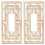 Rubber Hollow Wood Carved Onlay Applique 2PCS 1