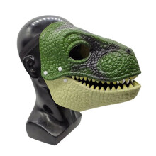 3D Dinosaur Mask Role Props Performance Headgear Dinosaur Dino Festival Carnival Gifts Green