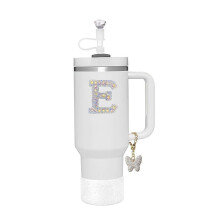 Personalized Tumbler Accessories for StanleyCup, Initials Decorations, Leak Stopper, Straw Cover Cap, Letter Charms