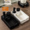 Three-Piece Storage Base Multifunctional Household Coffee Tamper Knocking Box Italian Powder Distributor White 10