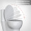 Round White Polypropylene Toilet  Cover with Slow Close Hinge and Easy Installation 5