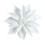 4 inch Glitter Poinsettia Ornament White 1 pack 1