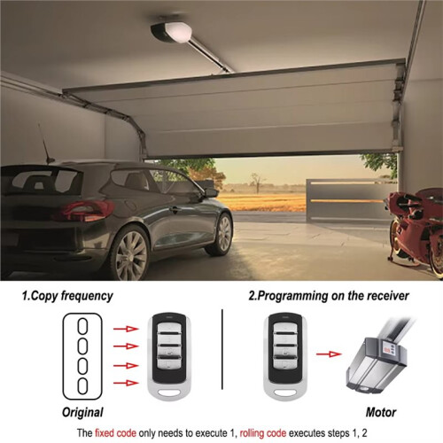 Electric Garage Door Opener Controller Auto Clone Remote Control 280-868MHz for Gate Barrier Door Access 2