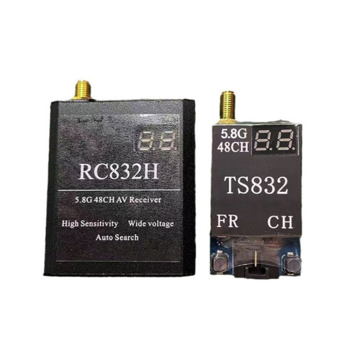 5.8G 48 RC832H Receiver+TS832 FPV Video Transmitter Module Long Range Wireless AV Signal Transmission for RC Drone
