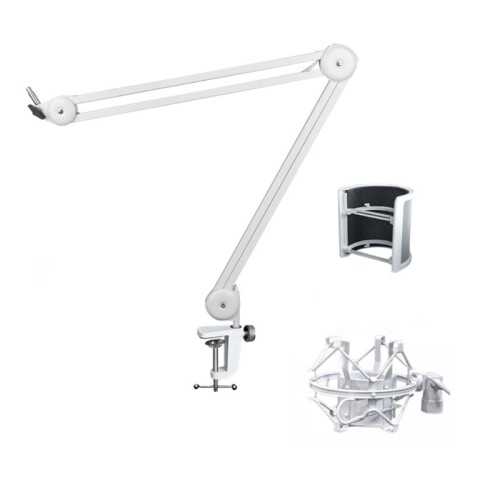 Foldable All-Metal Mic Boom Arm Stand for Podcasters and